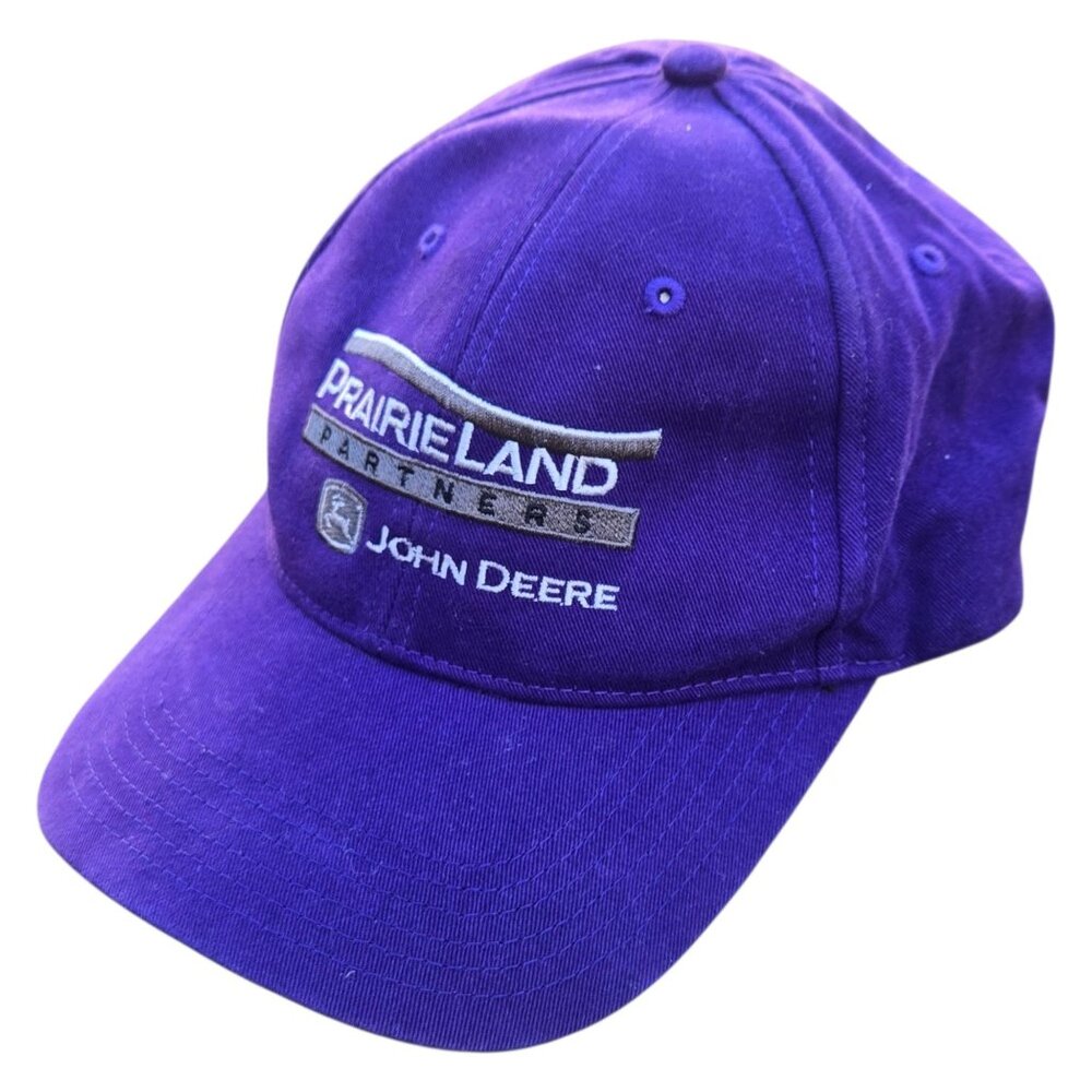 John Deere Purple Hat Prairie Land Partners Cotton Baseball Cap Adjustable